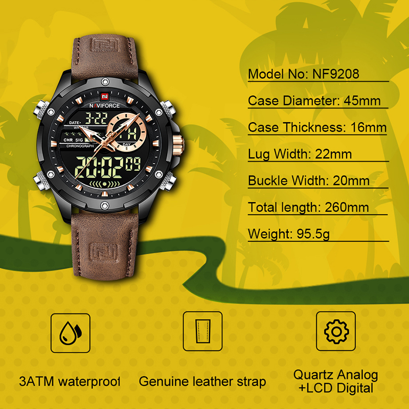 Luxury Watch Maker - New NAVIFORCE Men Watches Quartz Chronograph