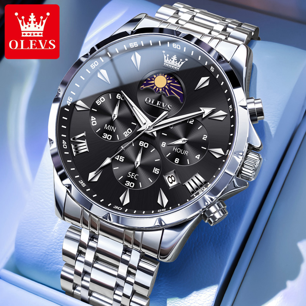 OLEVS 3653 Brand Moon Phase Ca - Luxury Watch Maker review and price